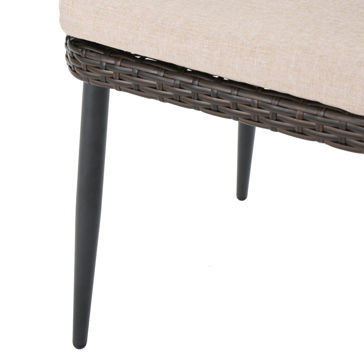 Kenneth 3 Pieces Chat Set Outdoor Furniture - Brown Multi, photo 17 of 18