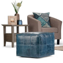 Manning - Square Pouf - Teal by HouseOfZazla