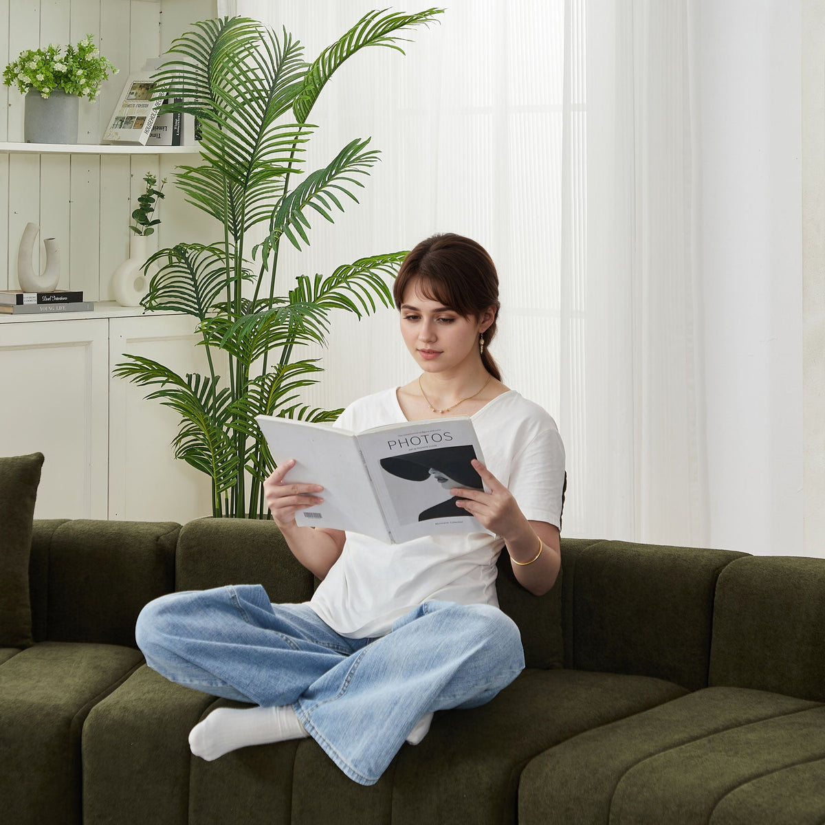 Modular Sectional Sofa With 2 Pillows, Symmetrical Design, photo 30 of 40