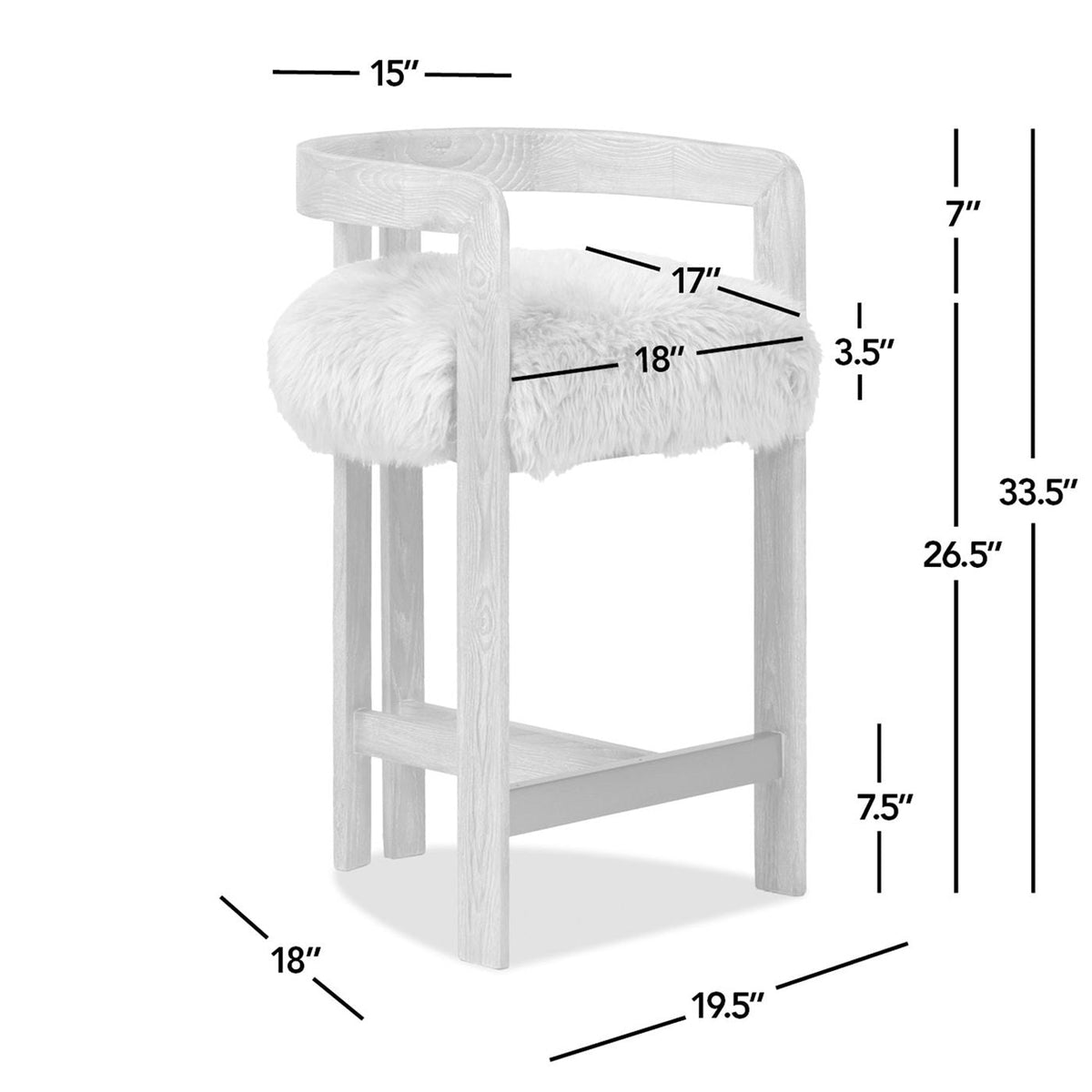 Millwick - Low Back Counter Stool, photo 13 of 22