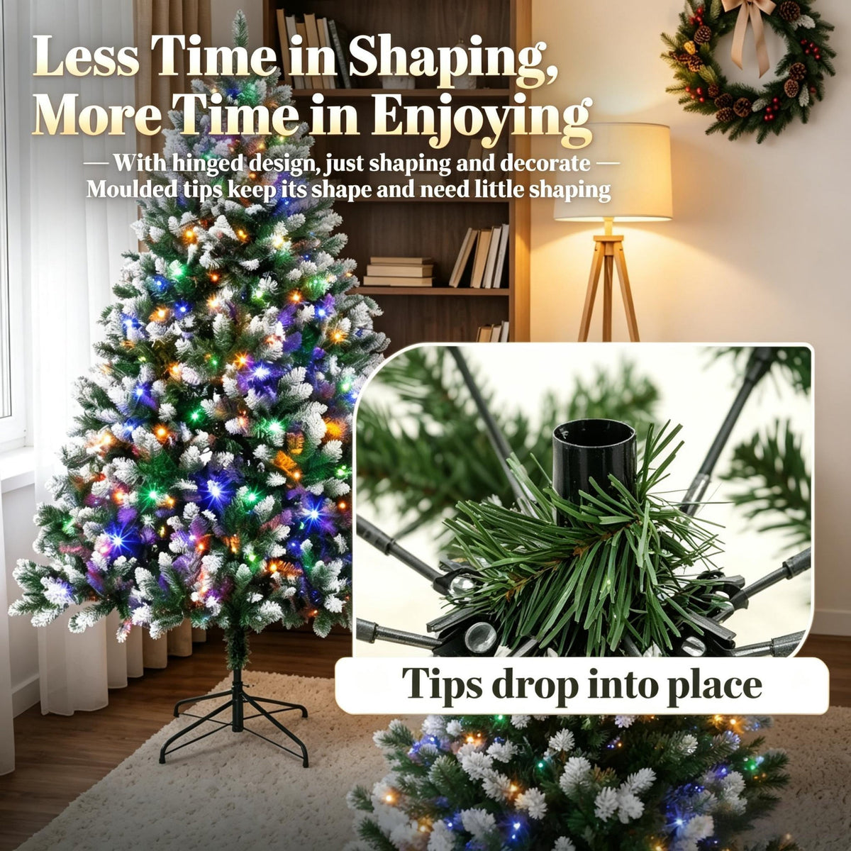 7.5 ft Pre-Lit Artificial Christmas Tree, photo 3 of 9