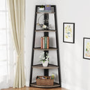 Tall 5 Tier Corner Bookshelf For Living Room by HouseOfZazla