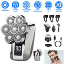 Head Shavers for Bald Men 5 In 1 7D Electric Rotary Razor Rechargeable Cordless Head Beard Trimmer Shaver Kit IPX6 Waterproof Dry Wet Grooming Kit wit