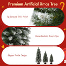 3-Pack Pre-Lit Snow Flocked Pencil Christmas Tree Set