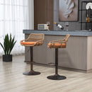 Modern Swivel Bar Stools Adjustable Counter Chairs With Footrest (Set of 2) by HouseOfZazla