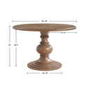 Round Pedestal Dining Table - Walnut by HouseOfZazla