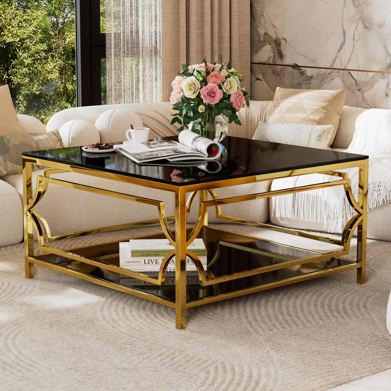Square Glass Coffee Table in 33.5", photo 8 of 10