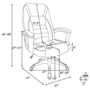 Office Chair With Base, Height Adjustable For Home & Workspaces - Black by HouseOfZazla