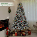 Flocked Artificial Christmas Tree with Clear Lights