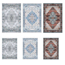 8x10FT VintageÊArea Rug Modern Non Slip Carpet Boho Low Pile Soft Rug Waterproof Machine Washable Rug for Living Room BedroomÊKitchen Dining Room Unde