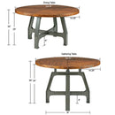 Lancaster - Round Dining / Gathering Table With Adjustable Height - Walnut by Unique Piece Furniture