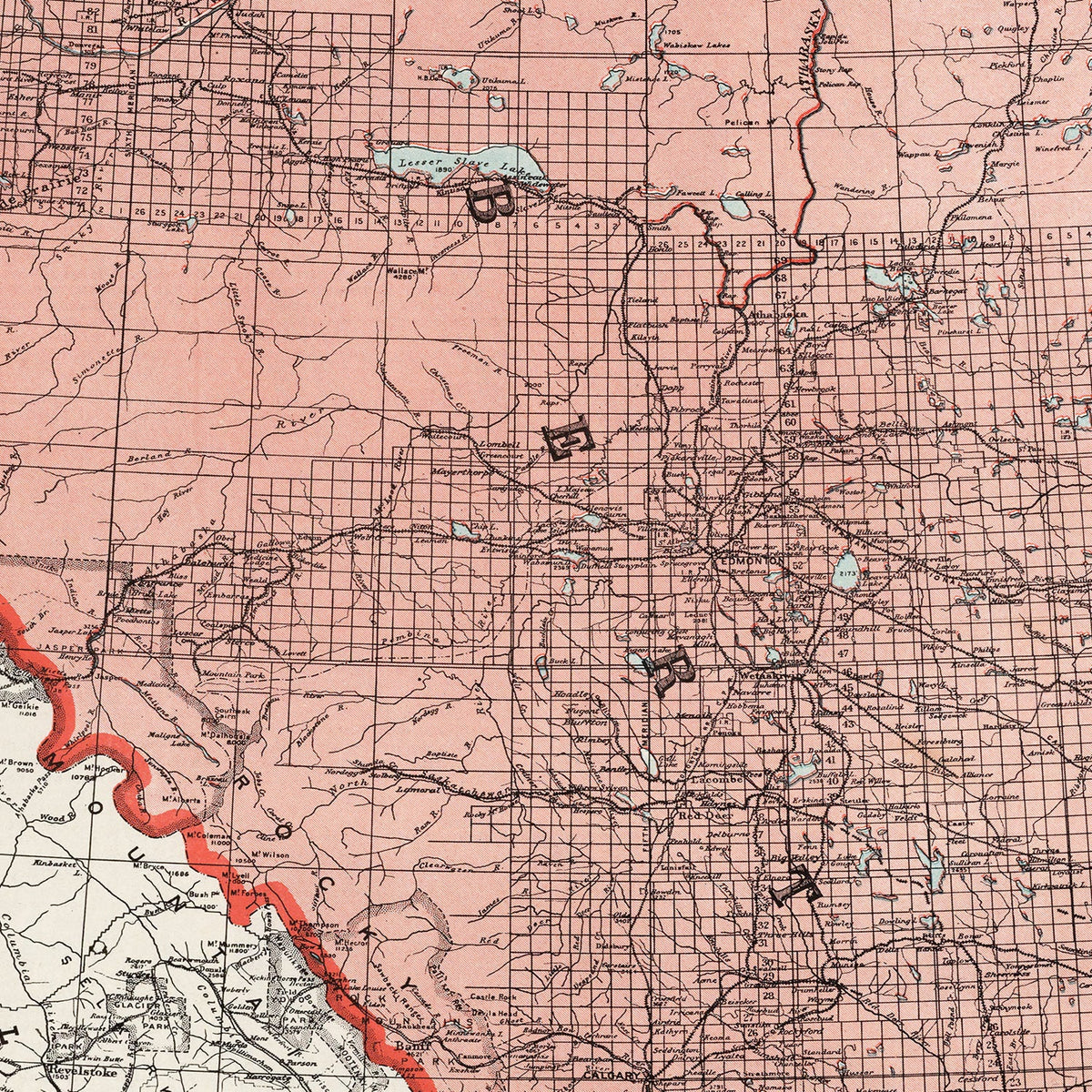 Vintage Map of Alberta Canada, 1925, photo 2 of 5