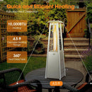 10000 BTU Portable Stainless Steel Tabletop Patio Heater with Glass Tube by LJGDeals