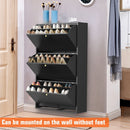 3 Drawer All Steel Shoe Cabinet, Freestanding Storage Organizer With Flip Door by HouseOfZazla