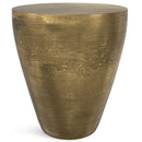 Cavan - Cast Aluminum Side Table - Antique Brass by HouseOfZazla