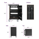 Mobile Charging Cart And Cabinet For Tablets Laptops 32-Device - Matt Black by HouseOfZazla