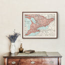 Vintage Map of Ontario Canada, 1925