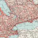 Vintage Map of Ontario Canada, 1925