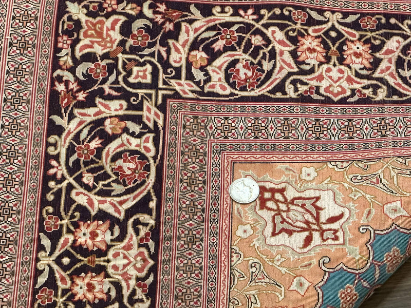 Magnificent Persian Qum Silk Rug 3x5, Exceptionally Fine 780 KPSI, Signed, Rare