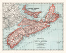 Vintage Map of Nova Scotia Canada, 1925