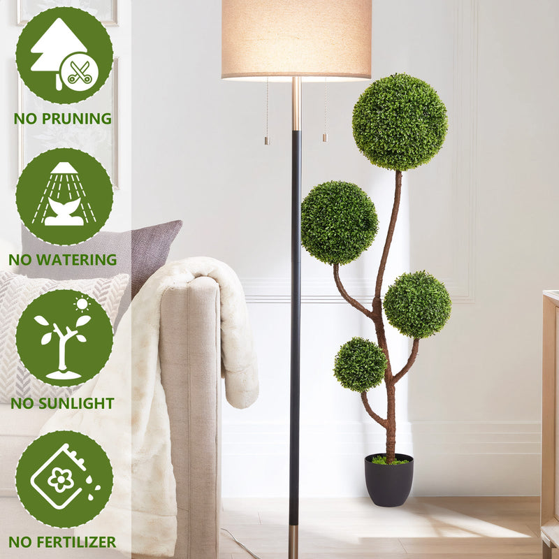 2025 High quality green plant trees for indoor outdoor decoration artificial boxwood topiary ball tree 150cm 1pcs/set