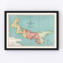 Vintage Map of Prince Edward Island Canada, 1925