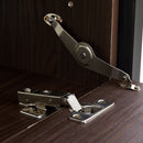 Modern Extendable & Rotating Cabinet With Drawer And Flip Doors For Versatile Storage - Black / Dark Walnut by HouseOfZazla