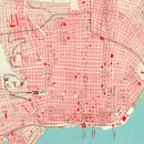 Vintage Map of Buenos Aires, Argentina 1888