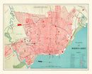 Vintage Map of Buenos Aires, Argentina 1888