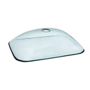 Clear Vessel Sink Rectangle Above Counter Bathroom Basin With Pop Up Drain, No Faucet - Clear by HouseOfZazla