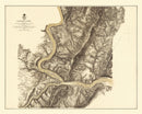 Vintage Map of Harpers Ferry, West Virginia 1869