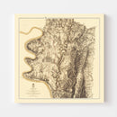 Vintage Map of the Battle of Antietam, 1869