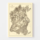 Vintage Map of the Battle of Appomattox Court House, 1869