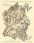 Vintage Map of the Battle of Appomattox Court House, 1869