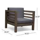 Outdoor Acacia Wood Patio Chair With Fabric Cushion by HouseOfZazla