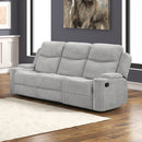 Galya - Motion Loveseat With Console - Light Gray Chenille by Unique Piece Furniture