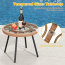 3 Piece Patio Bistro Set with Heavy Duty Metal Frame-Beige by LJGDeals
