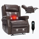 Manual Recliner Chair With Heavy Duty Motion Mechanism, 8 Vibrating Nodes And 3 Massage Modes For Living Room by HouseOfZazla
