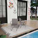 4 Piece Stackable Single Chairs With Vertical Stripe Design For All Weather by HouseOfZazla