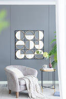 Eclectic Styling Metal Beaded Wall Mirror With Contemporary Design For Bedroom, Liveroom & Entryway by HouseOfZazla