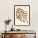 Vintage Map of the Battle of Fredericksburg, 1869