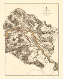Vintage Map of the Battle of Fredericksburg, 1869