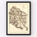 Vintage Map of the Battle of Fredericksburg, 1869