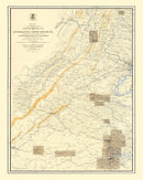Vintage Map of the Gettysburg Pennsylvania Region, 1869