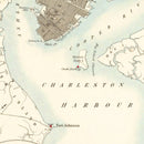 Vintage Map of Charleston, South Carolina 1857