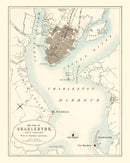 Vintage Map of Charleston, South Carolina 1857