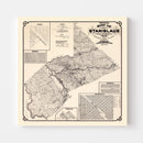 Vintage Map of Stanislaus County, California 1906