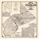 Vintage Map of Stanislaus County, California 1906
