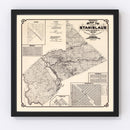 Vintage Map of Stanislaus County, California 1906