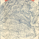 Vintage Map of the Richmond Virginia Region, 1864